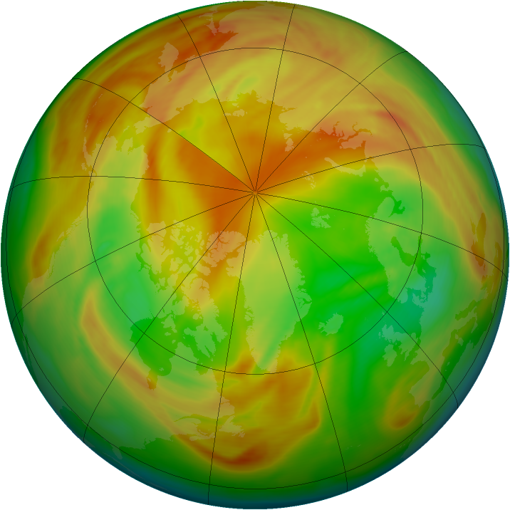 Arctic ozone map for 11 April 2007